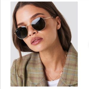 Ray Ban hexagon glasses gold
